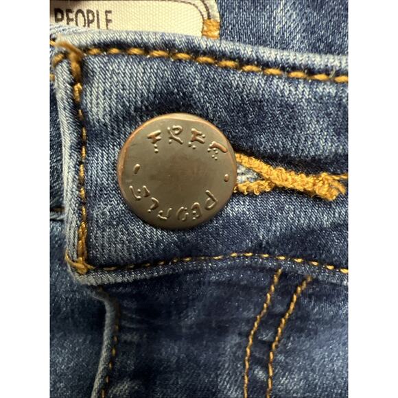 Free People Just Float On Flare Boho High Rise Denim Jeans Blue Womens Size 24 - Picture 7 of 11